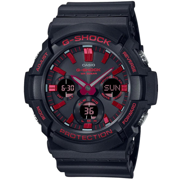 CASIO G-SHOCK GAS100BNR-1A Ignitie Red Line Tough Solar Sports Men's Watch