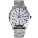Seiko 5 SNKP09 Automatic Day-Date White Dial Stainless Steel Mens Watch SNKP09K1
