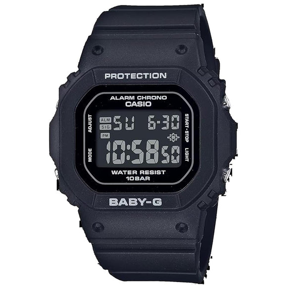 Casio BABY-G SHOCK BGD565-1 Black Slim Square Standard Digital Ladies Watch