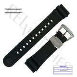 SEIKO Prospex R02F011J0 22mm Black Rubber Watch Band
