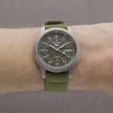 Seiko 5 Automatic Military Watch - Green Dial Canvas - SNK805K2